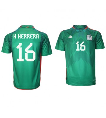Lacne Muži Futbalové dres Mexiko Hector Herrera #16 MS 2022 Krátky Rukáv - Domáci